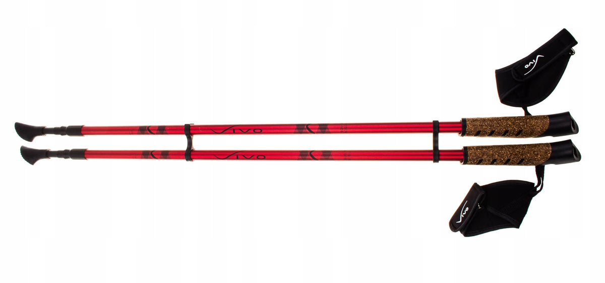 NORDIC WALKING POLES TREKKING POLES FOR WALKING Color red