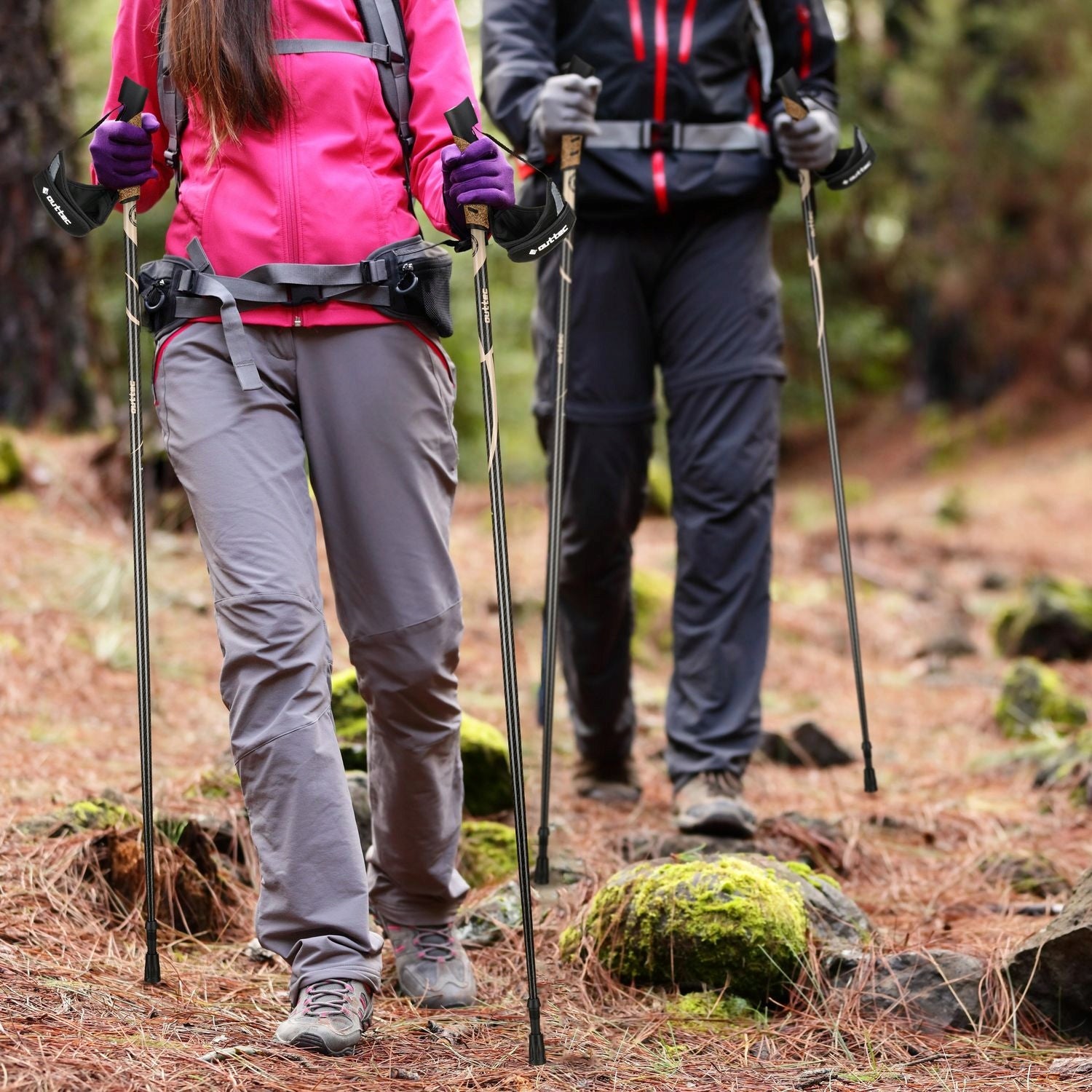 NORDIC WALKING POLES TREKKING WALKING POLES ADJUSTABLE110CM OUTTEC Manufacturer code O-66520