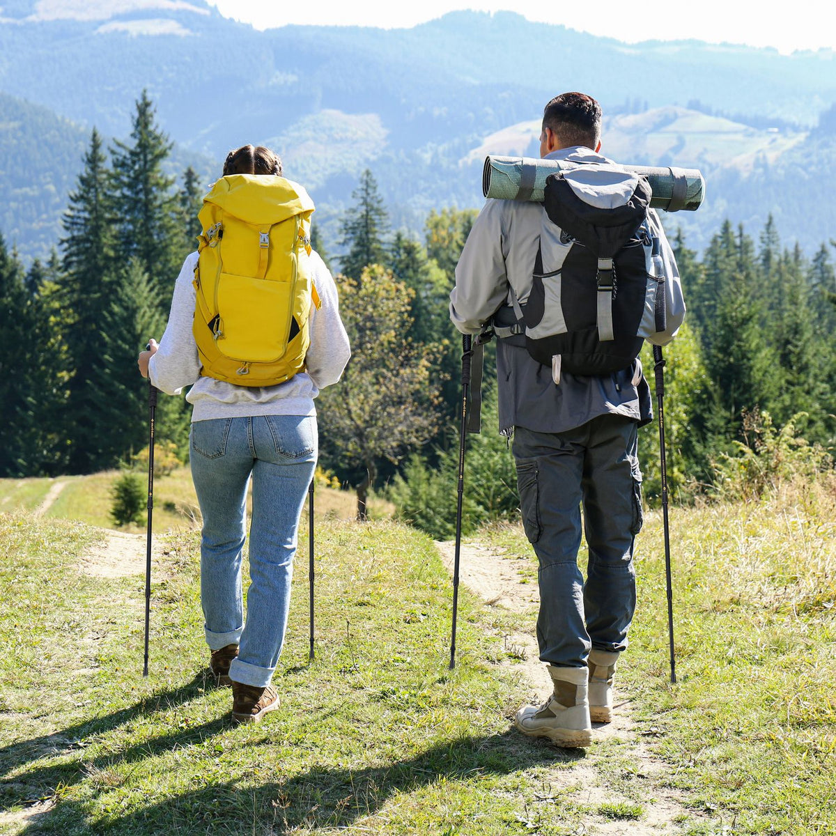 NORDIC WALKING POLES TREKKING WALKING POLES FOLDING ALU OUTTEC Brand Outtec