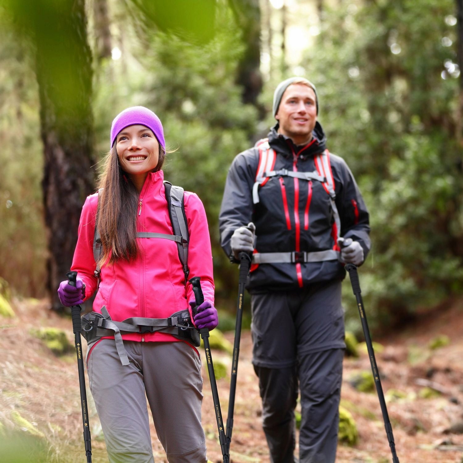 NORDIC WALKING POLES TREKKING WALKING POLES FOLDING ALU OUTTEC Manufacturer code O-66523