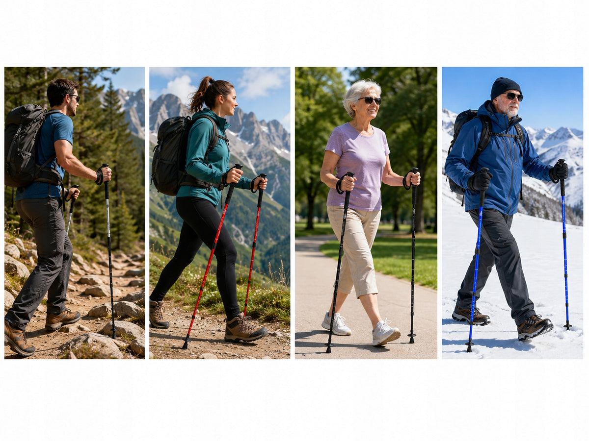 NORDIC WALKING POLES Trekking poles SENIOR SET 2pcs FOLDING WALKING Brand no brand