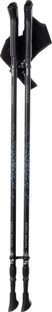 NORDIC WALKING TREKKING POLES ADJUSTABLE CENTAURUS 83,5-135 cm Color black