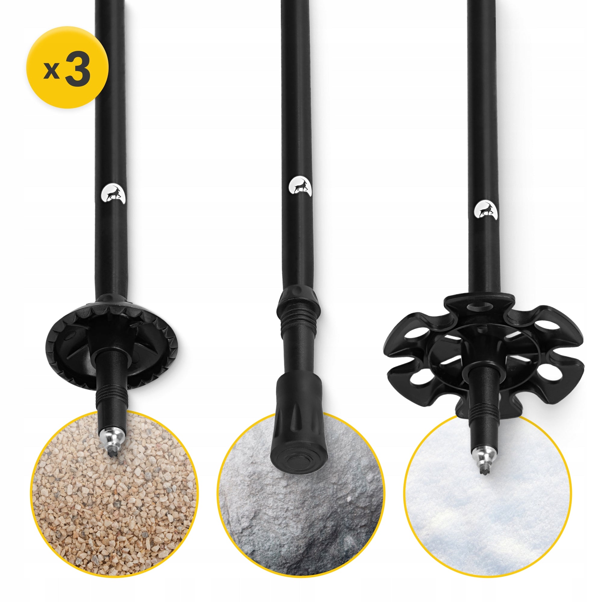 NORDIC WALKING TREKKING POLES ADJUSTABLE POLES FOR WALKING PRO+ Brand Mountain Goat