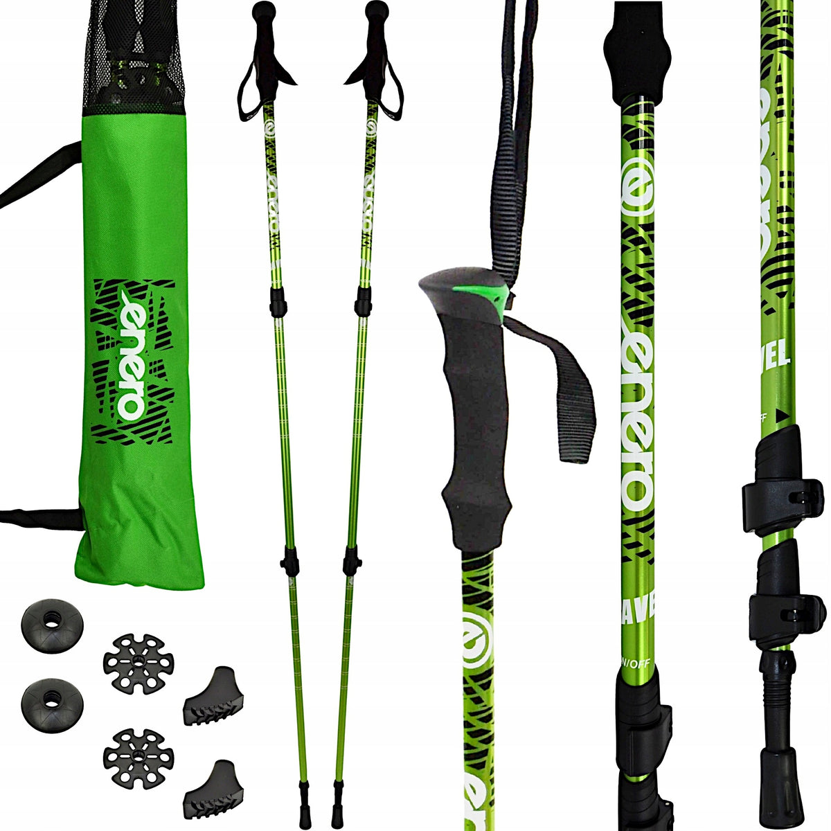 NORDIC WALKING TREKKING POLES ENERO TRAVEL FOLDING