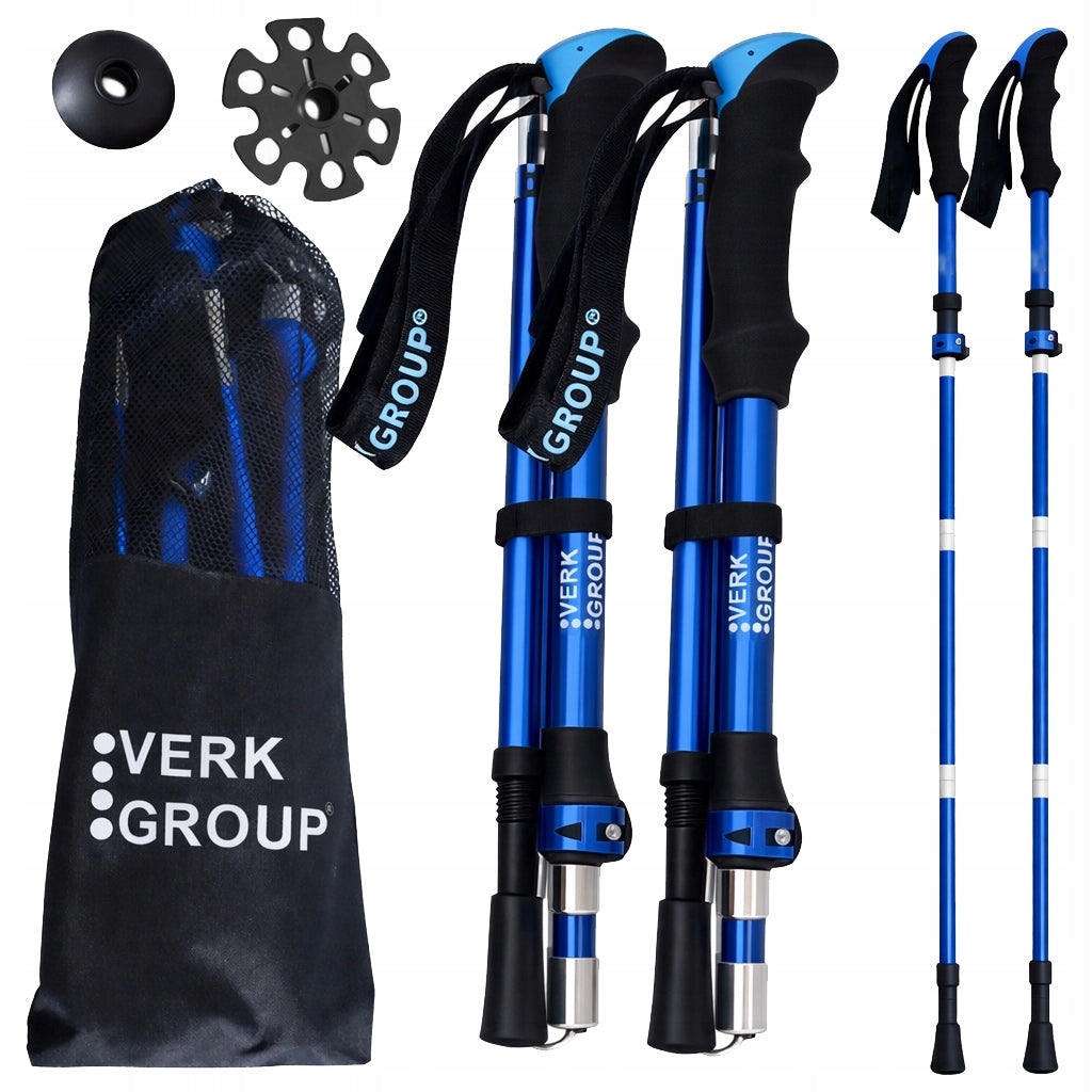 NORDIC WALKING TREKKING POLES FOLDING COVER SET