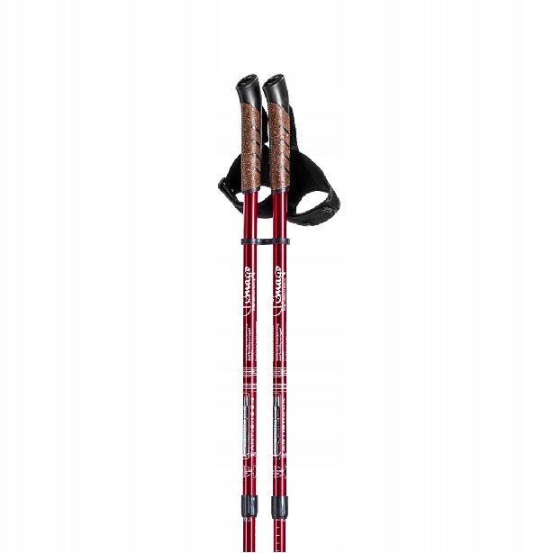 NORDIC WALKING TREKKING POLES FOR WALKING INTERCHANGEABLE FOLDING TIPS Color pink