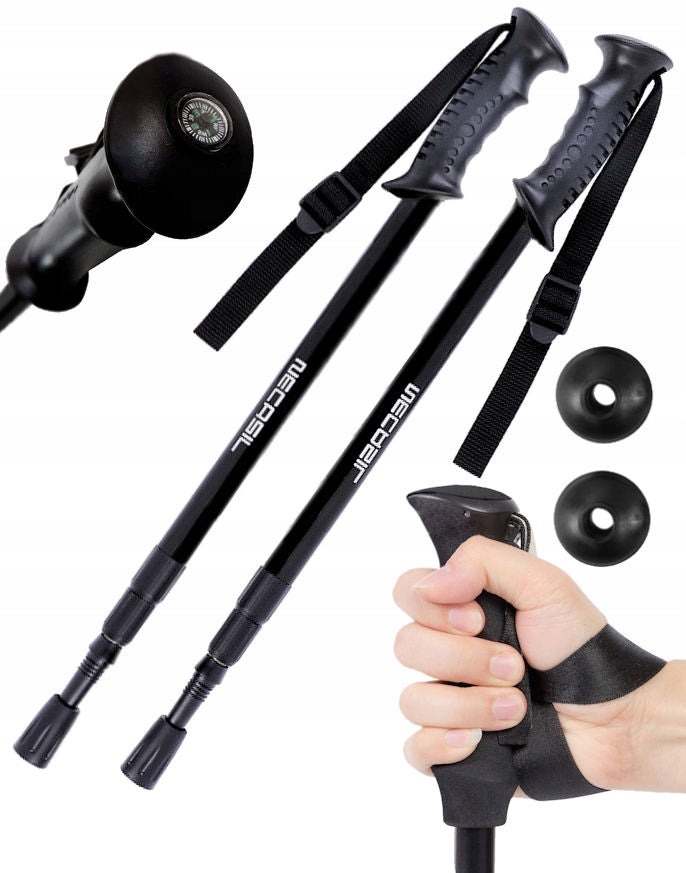 NORDIC WALKING Walking Poles Trekking Poles Adjustable + Overlays