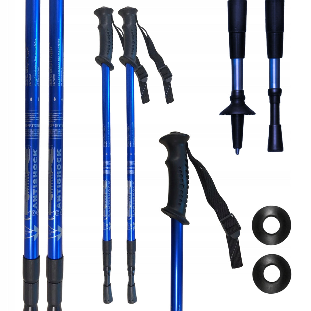 NORDIC WALKING telescopic poles 3 segments adjustable folding poles