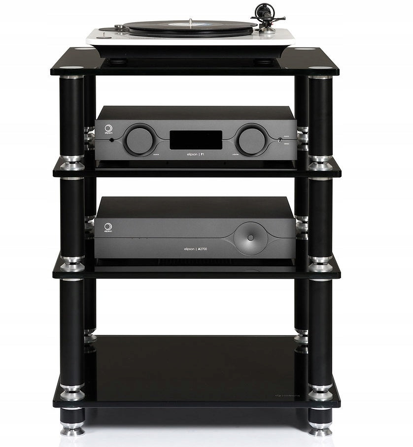 NORSTONE STABBL HIFI BEAUTIFUL BLACK PROFESSIONAL AV TABLE, TEMPERED GLASS Manufacturer code Stabbl 600mm