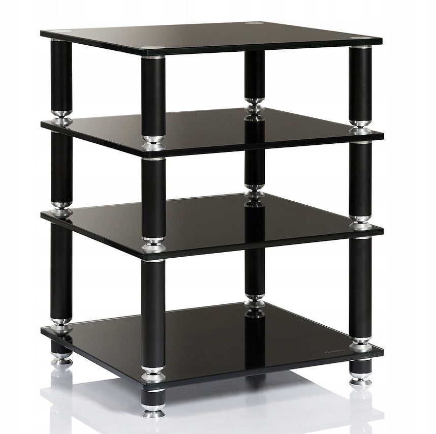 NORSTONE STABBL HIFI BEAUTIFUL BLACK PROFESSIONAL AV TABLE, TEMPERED GLASS