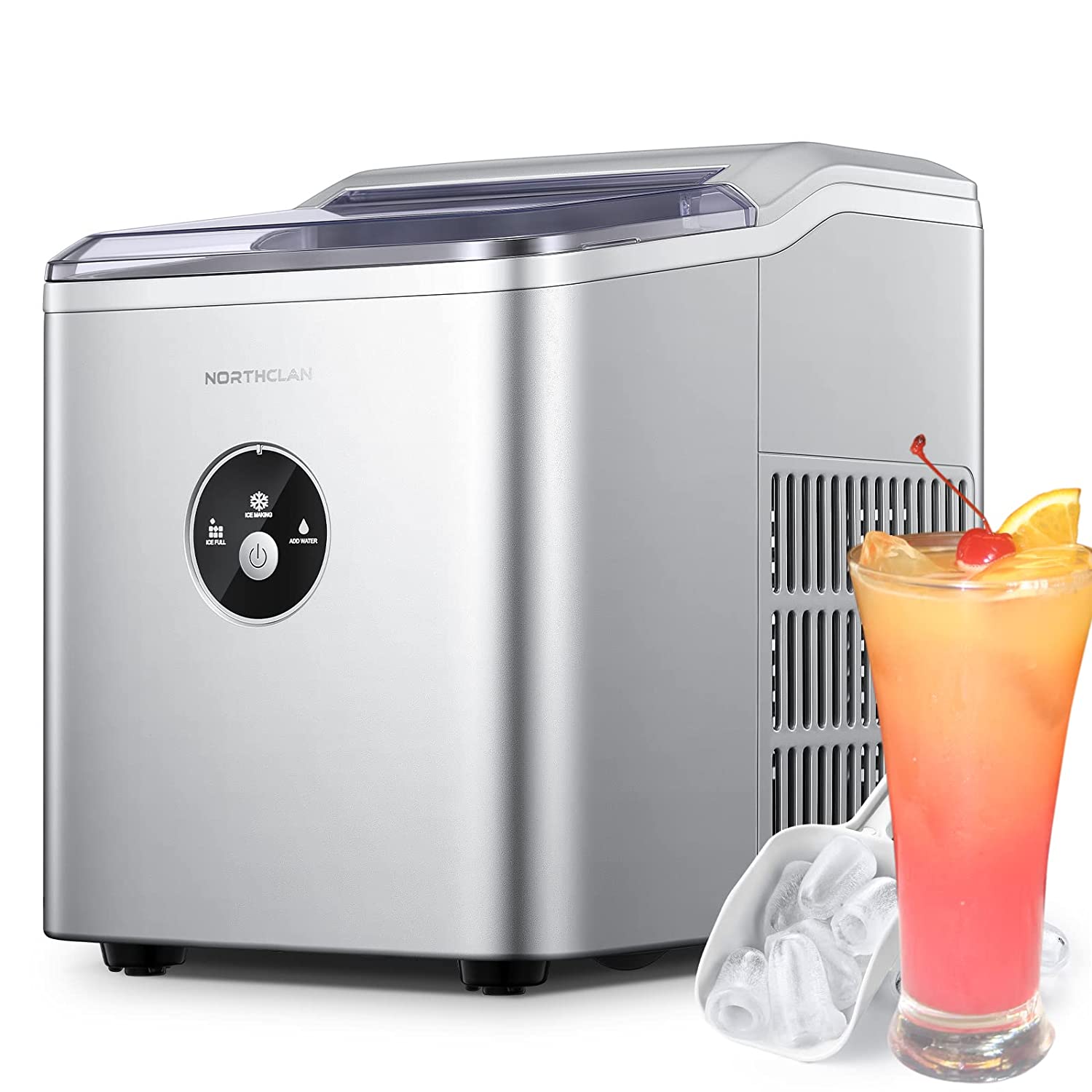NORTHCLAN ICE MAKER WITH VIEWING WINDOW 2 CUBE SIZES 2 L