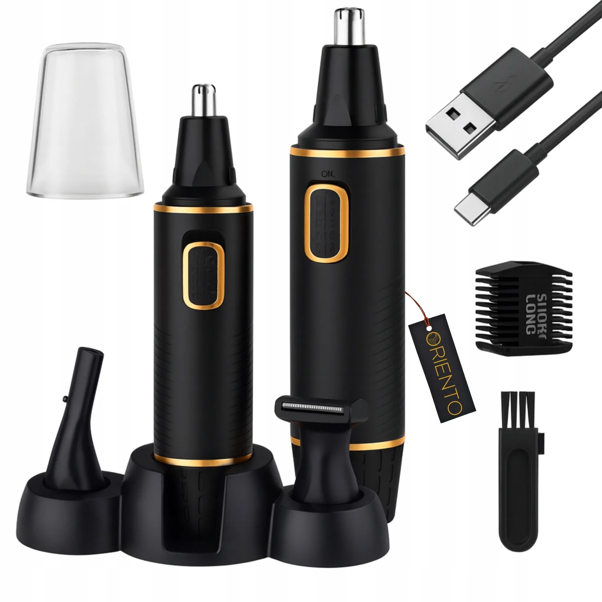 NOSE AND EAR TRIMMER MUSTACHE BEARD HAIR EPILATOR 3-IN-1 SHAVER