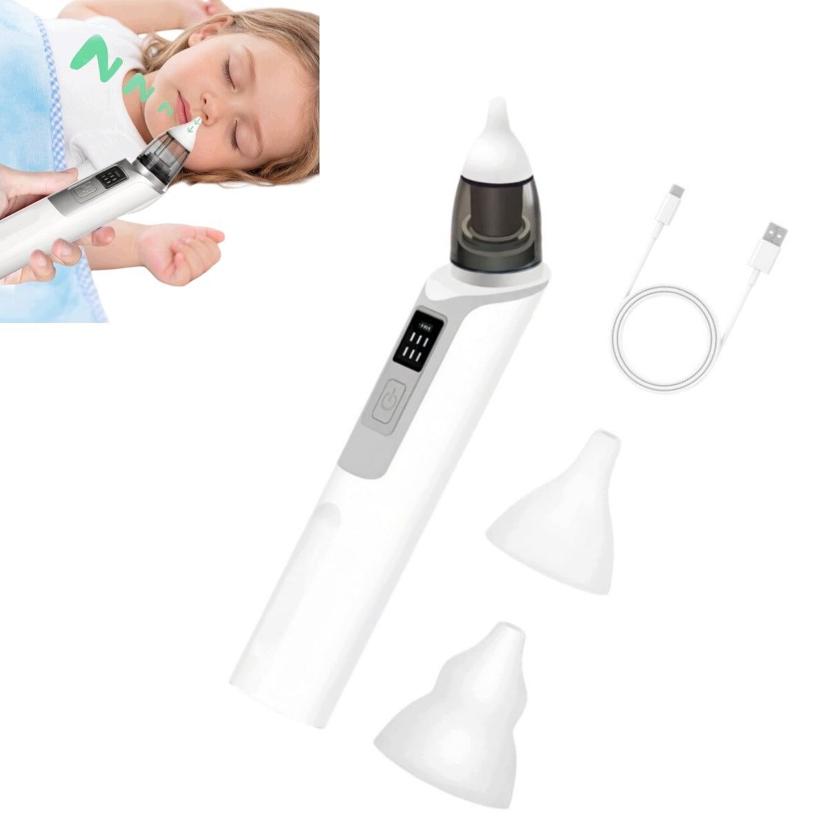 NOSE ASPIRATOR Ear Electric Vacuum Cleaner QATAR EXTRACTOR Power Adjustment