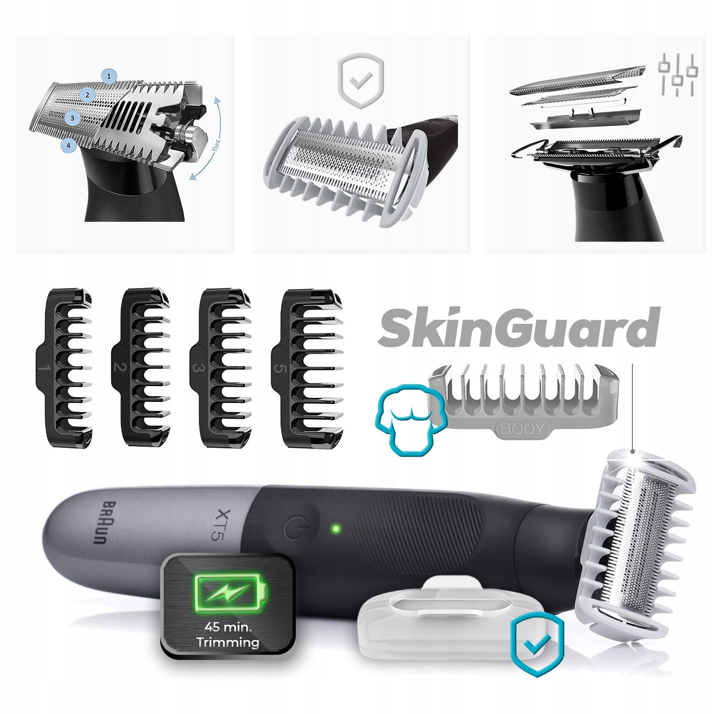 NOSE BEARD TRIMMER EAR HAIR CLIPPER BRAUN Series 7 LIMITED Manufacturer code MGK7XT SERIES 7 Metal Blade