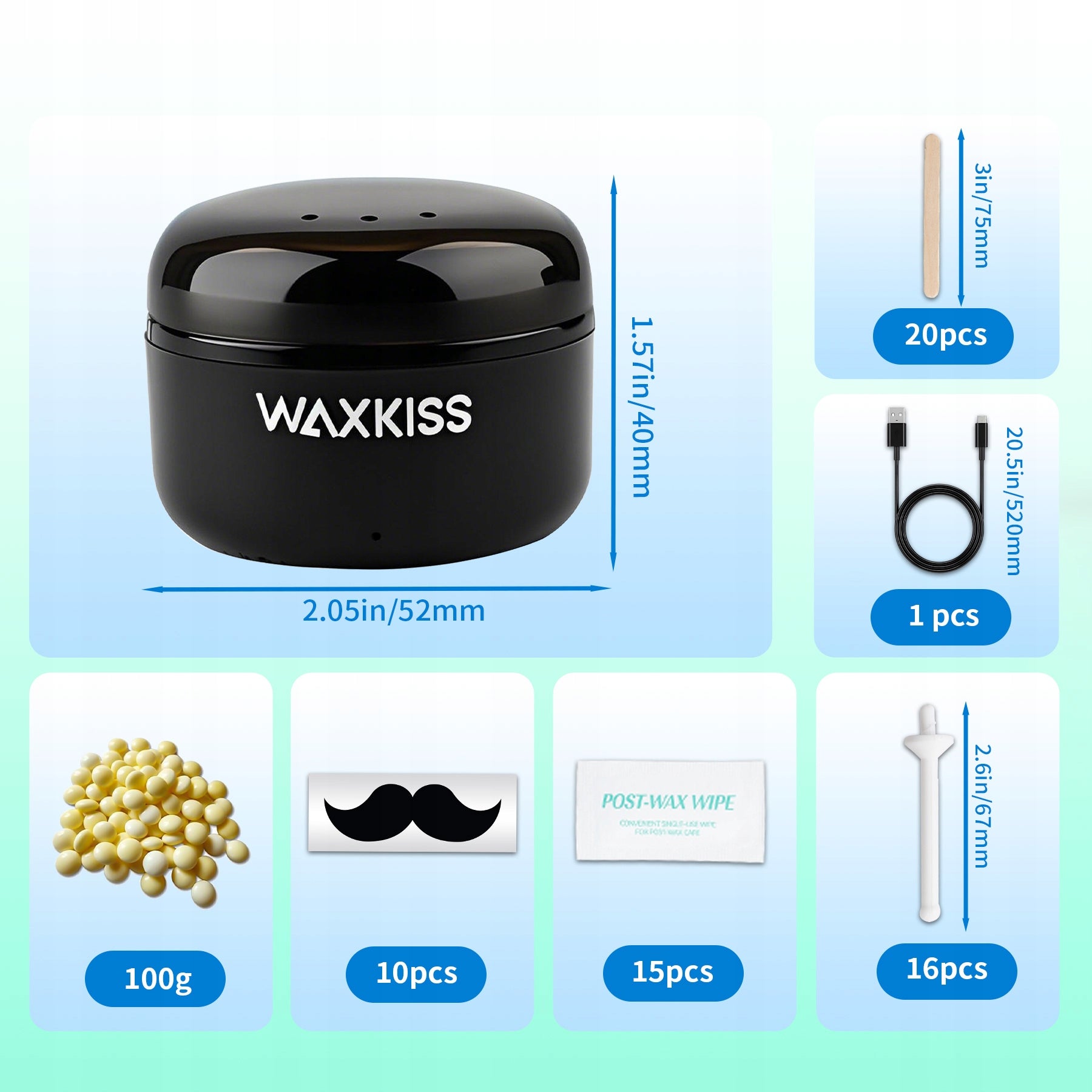 NOSE WAX HEATER HAIR REMOVAL MAN WOMAN SET WITH 100g wax EAN (GTIN) 766700536415