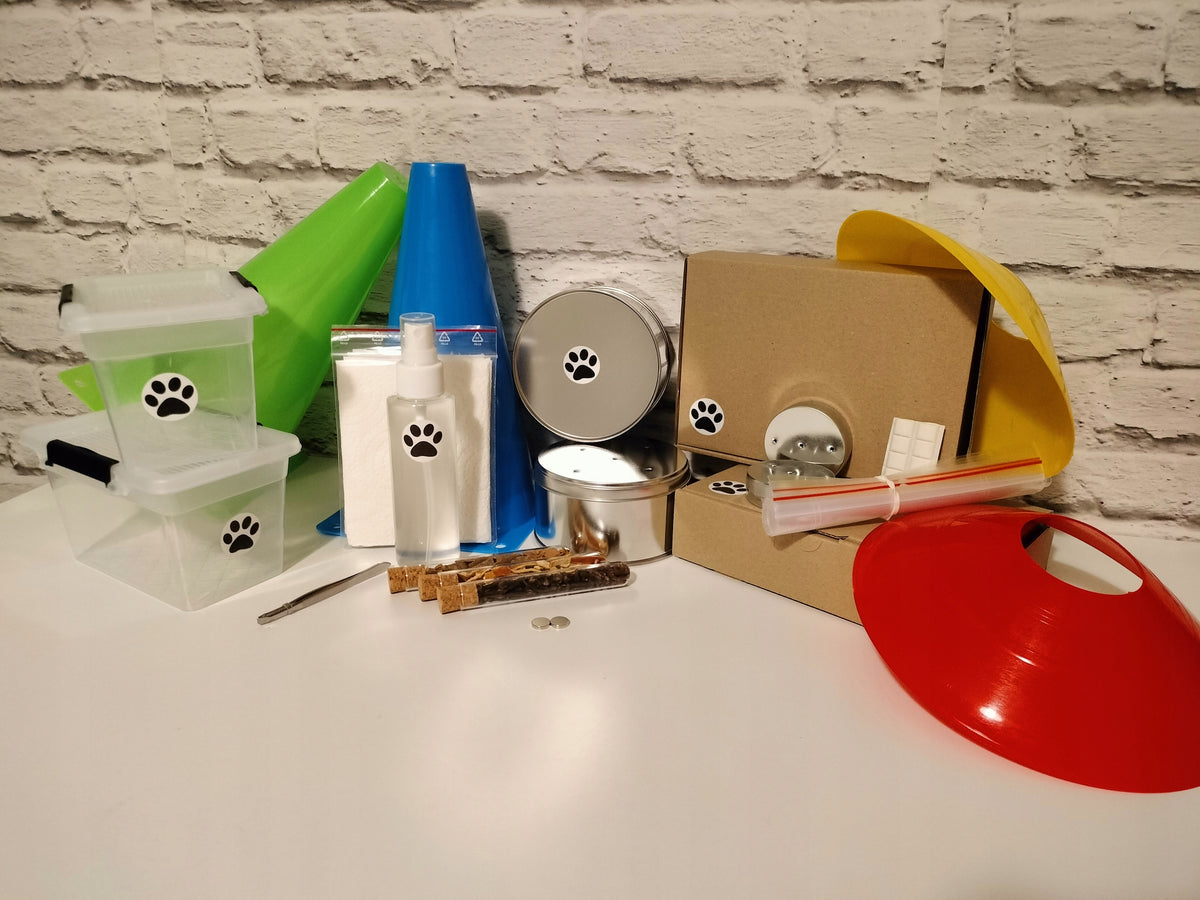 NOSEWORK LARGE Starter Kit for Dog Training with Dog Cans Learning Containers