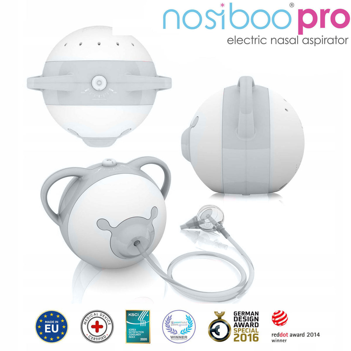 NOSIBOO Pro – medical electric aspirator – Grey Packaging status original
