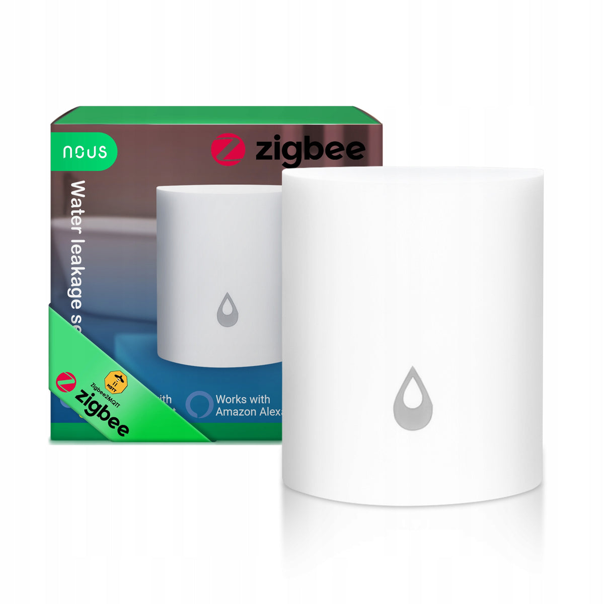 NOUS E4 ZigBee Water Flood Sensor IP66 Smart Home Notifications