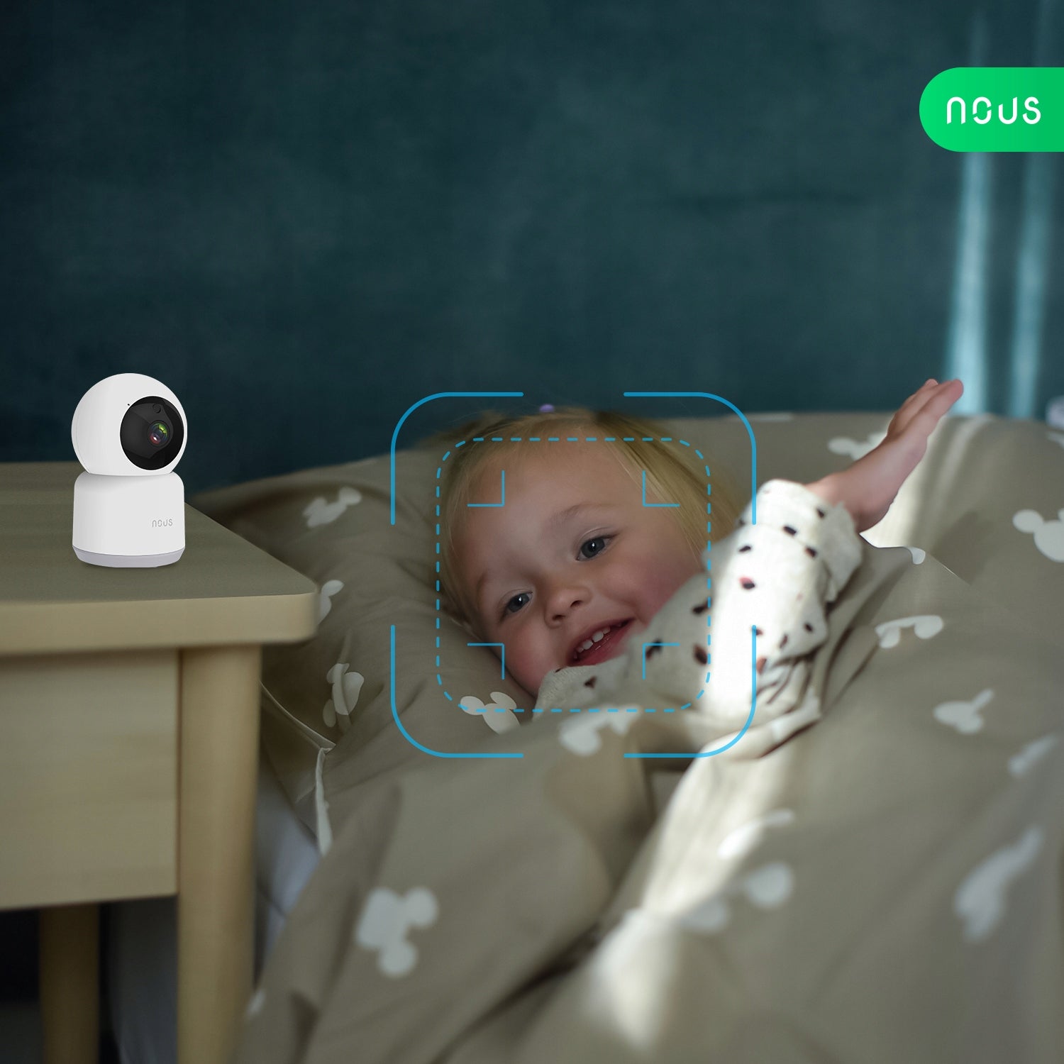 NOUS W2 WiFi PTZ Camera 3MP Rotating Night Motion Detection Alexa Google Certificates of conformity CE