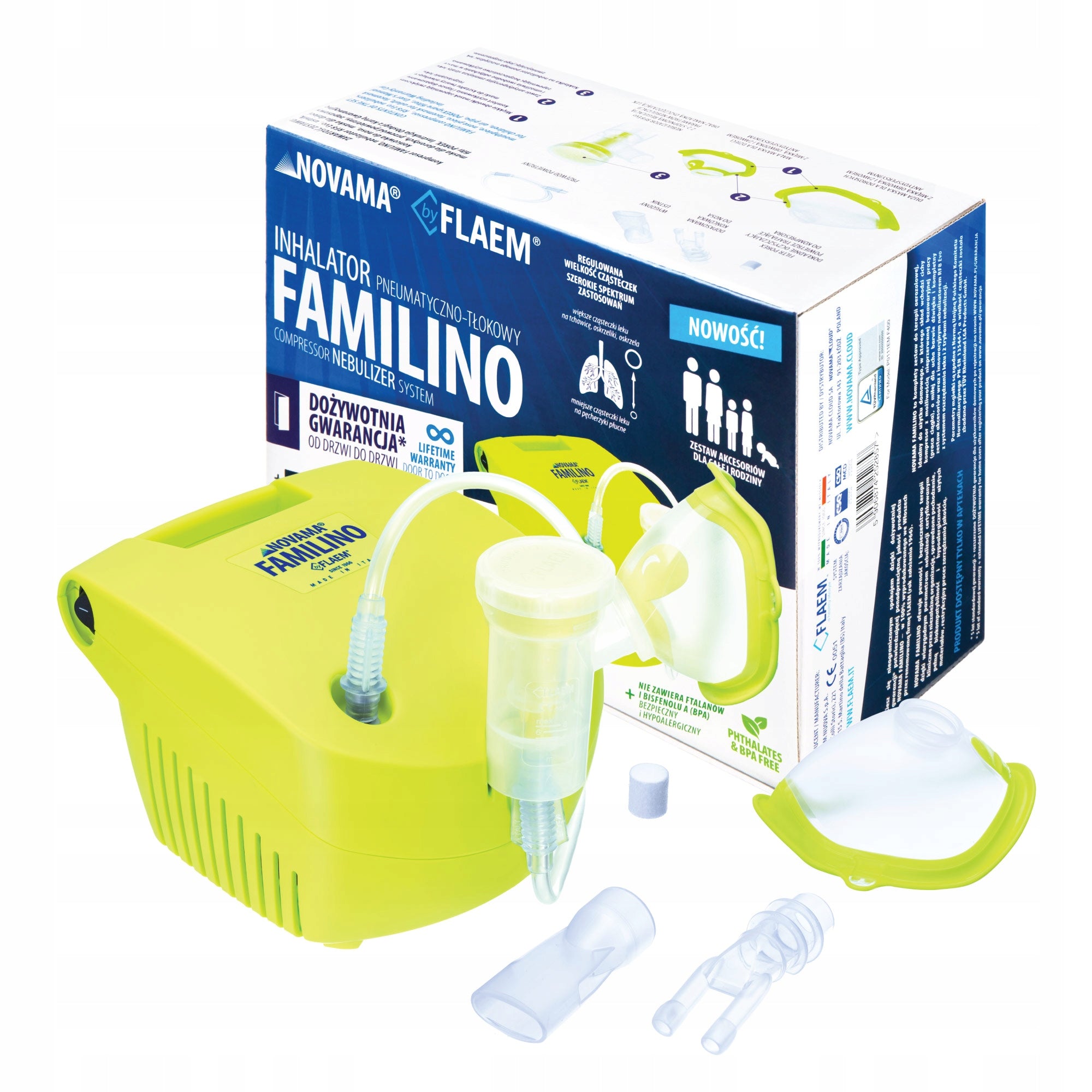 NOVAMA FAMILINO PNEUMATIC PLUNGER INHALER