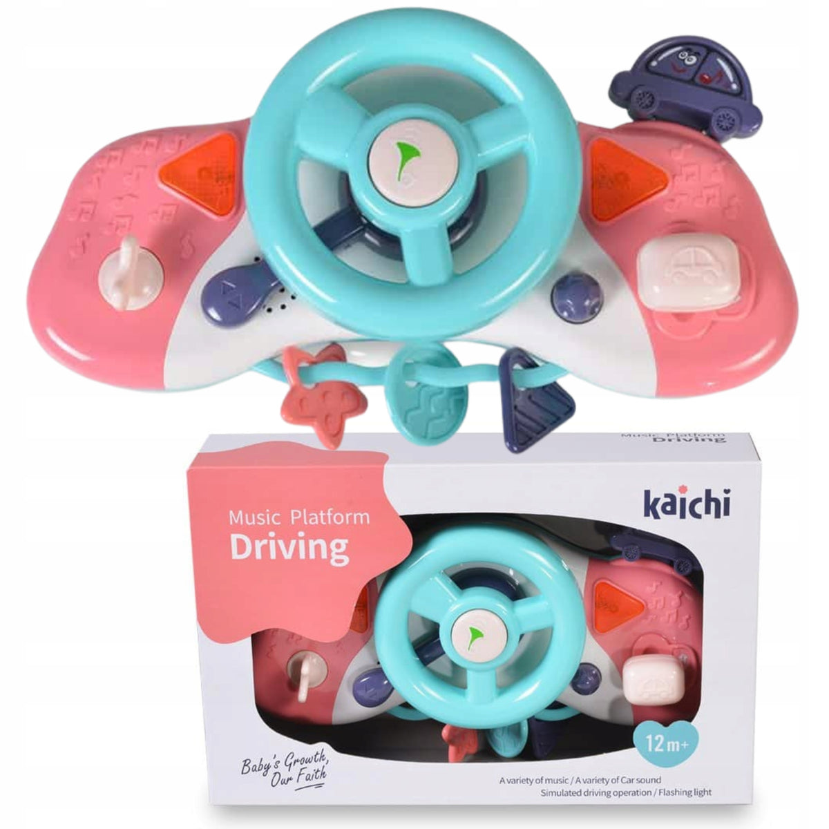 NTERACTIVE BABY STEERING WHEEL FOR STROLLER MUSIC TOY LED SOUNDS Brand Toys