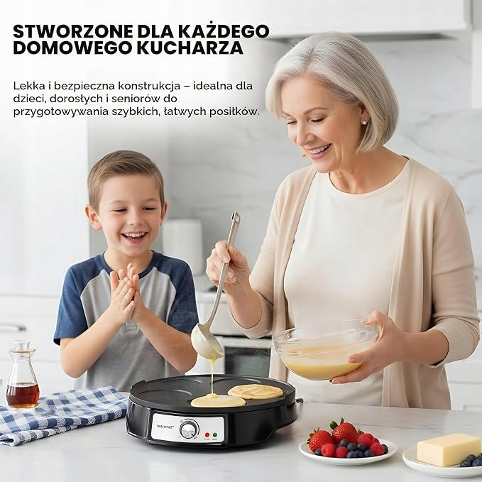 NUTRICHEF ELECTRIC PANCAKE MAKER GRILL PLATE ACCESSORIES 1000W BA159 Manufacturer code NCPCRM13