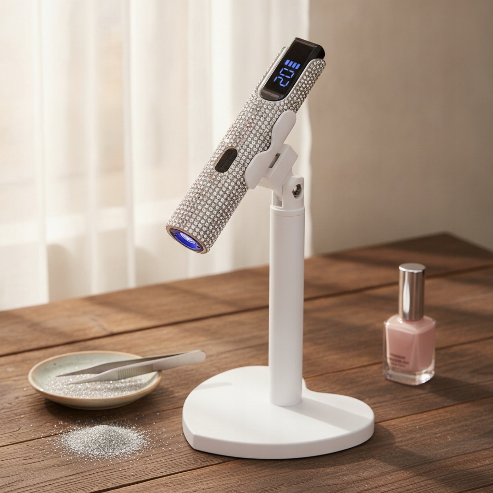 Nail Curing Lamp with Stand Adjustable for Home Manicure, Manicurists Medical device no