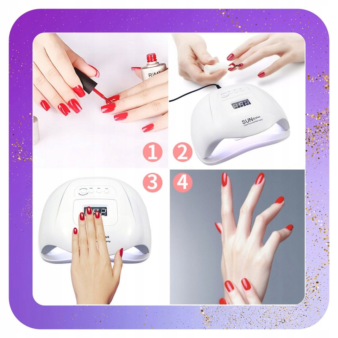 Nail Lamp 120W Led UV For Hybrid Gels Strong Manicure Pedicure Strong Brand Asato