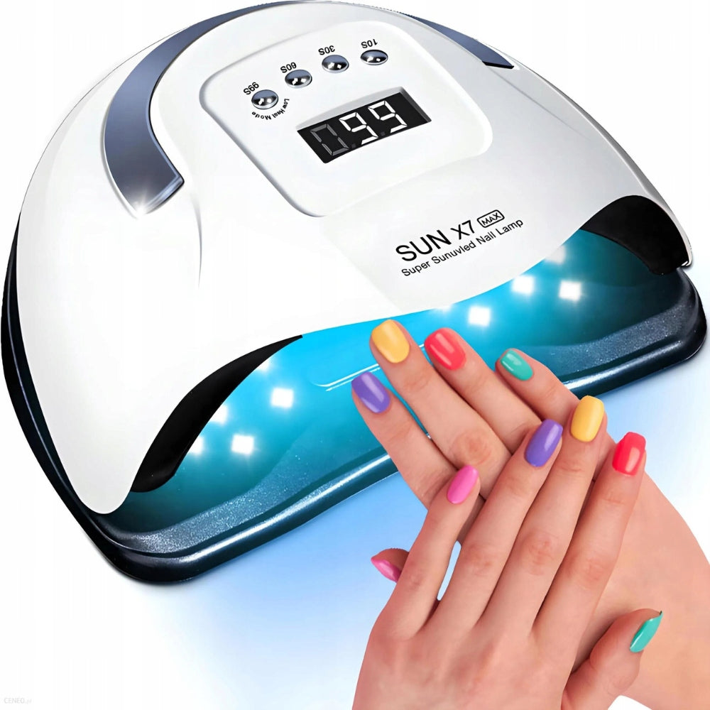 Nail Lamp 220W UV/LED SUN X7 MAX Manicure Hybrids Gels Timer