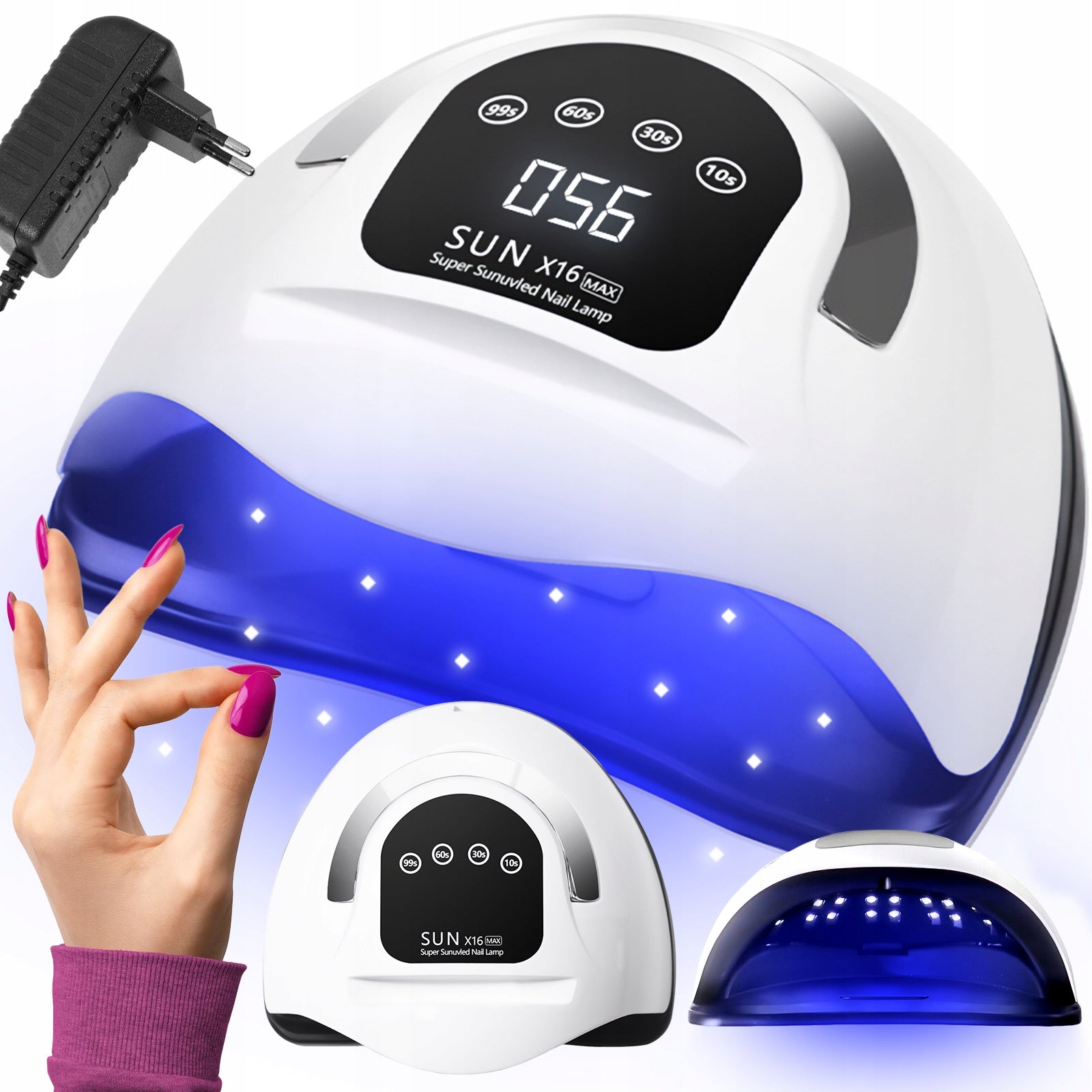 Nail Lamp Strong Manicure Hybrid Gel EV16 MAX Timer UV LED 320W