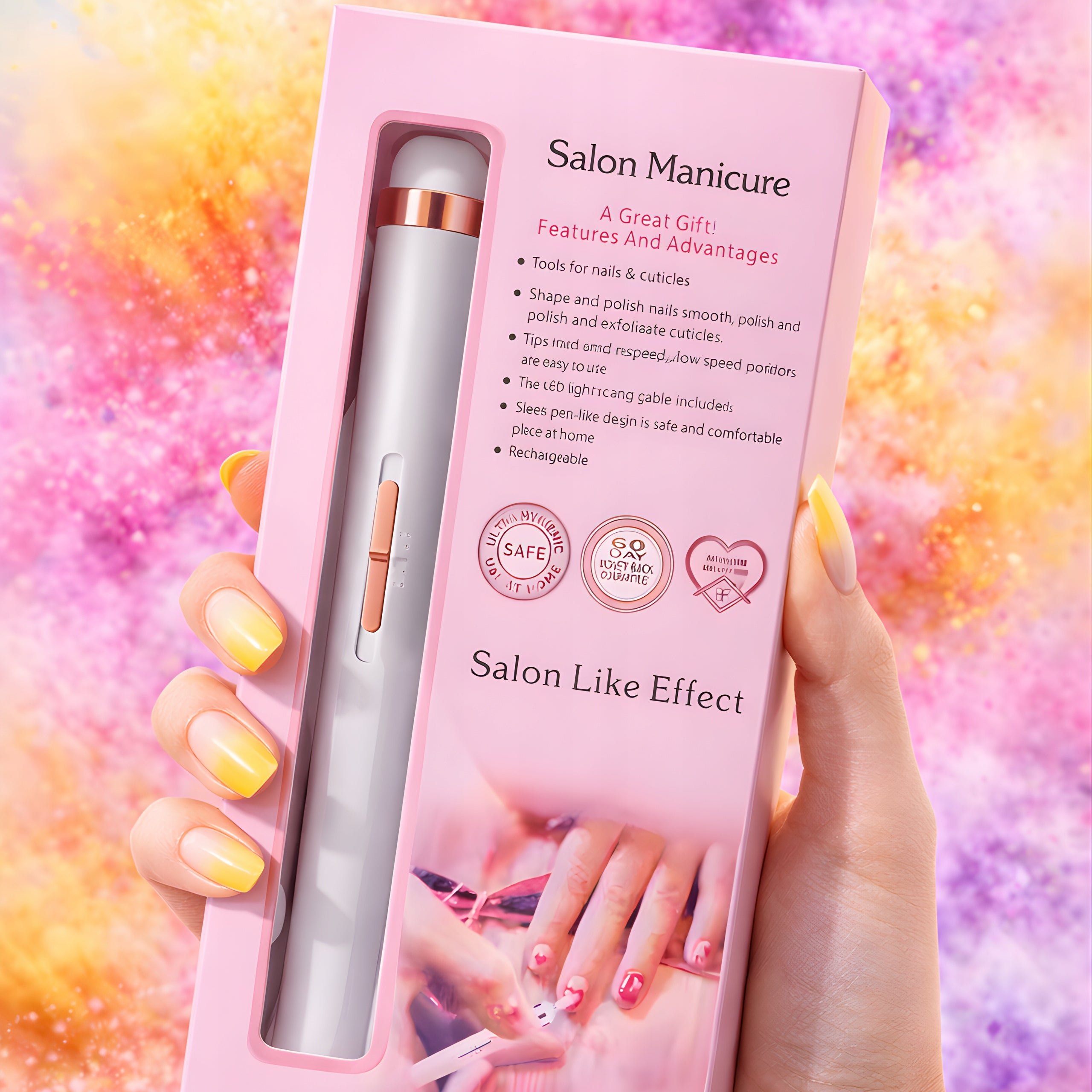 Nail Milling Machine 20W Wireless USB LED Cutter Set Manicure Gel Medical device no