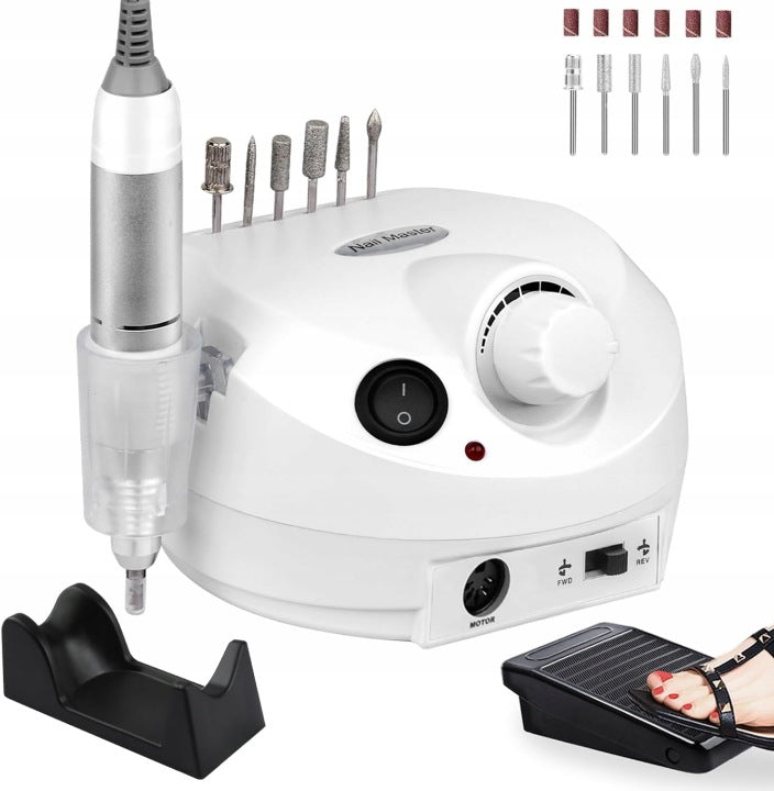 Nail Milling Machine 65W Strong Professional Manicure Pedicure Cutter Set