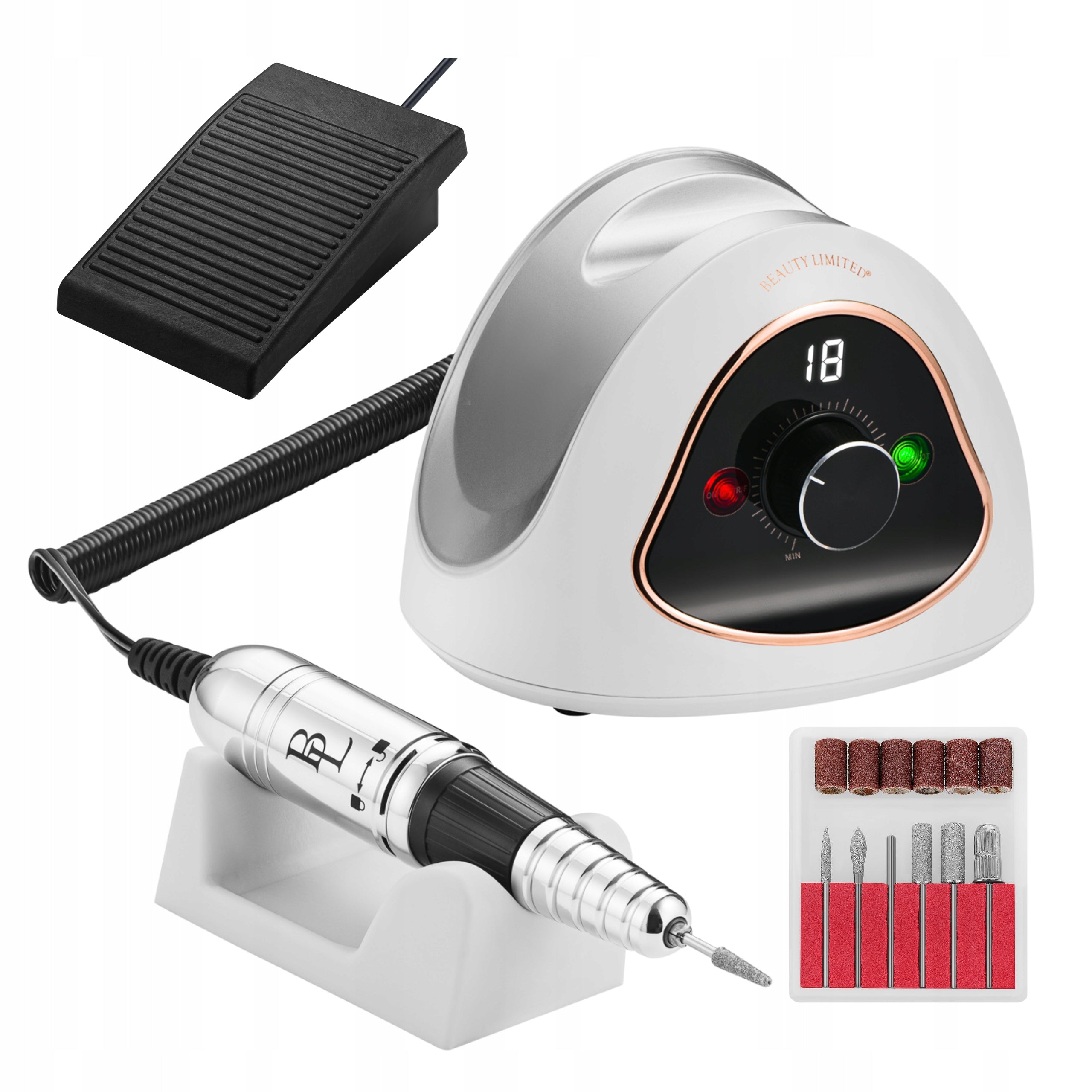 Nail Milling Machine Manicure Pedicure Hybrid DrilLove White CUTTERS 68W
