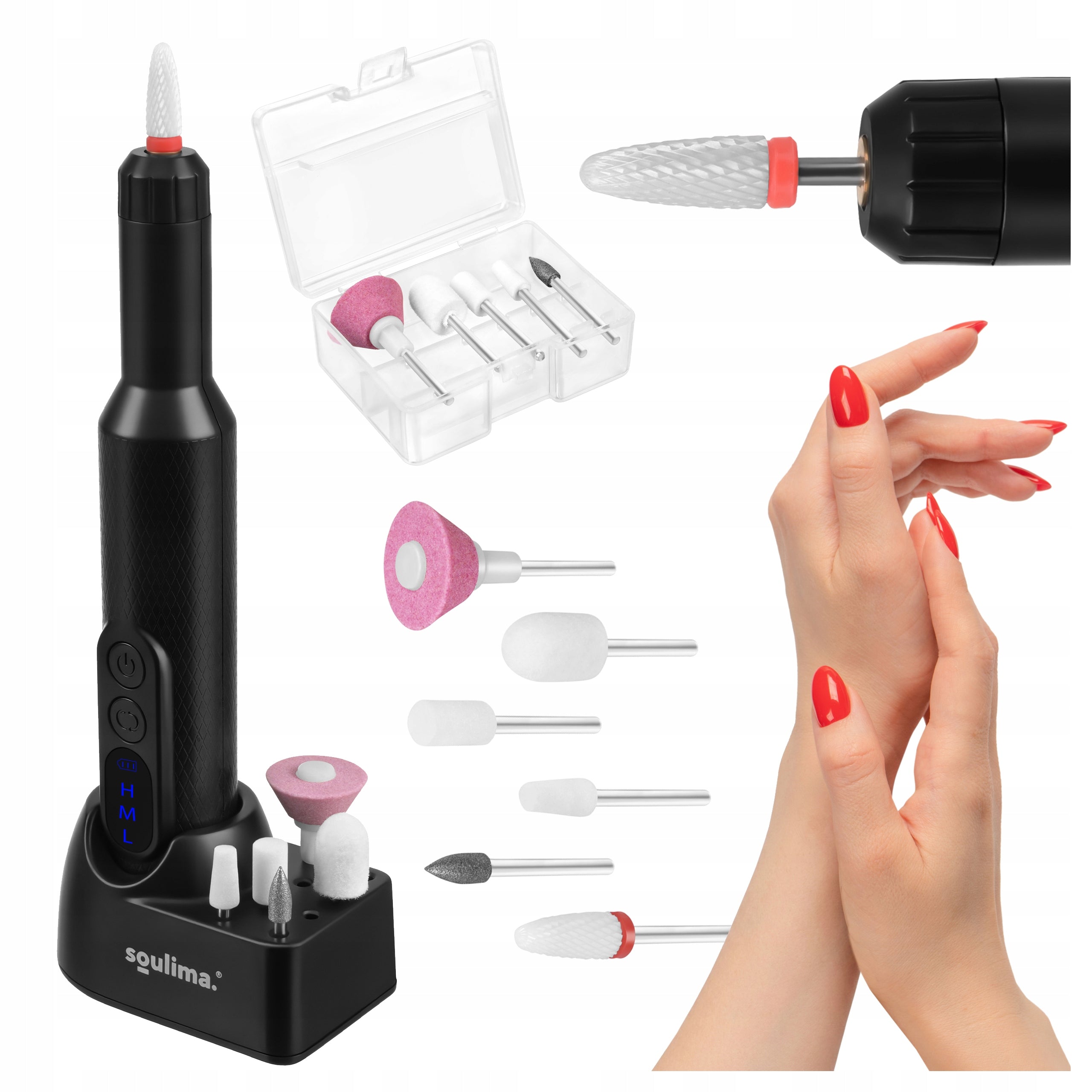 Nail Milling Machine Professional Wireless Manicure USB-C Cutter Set