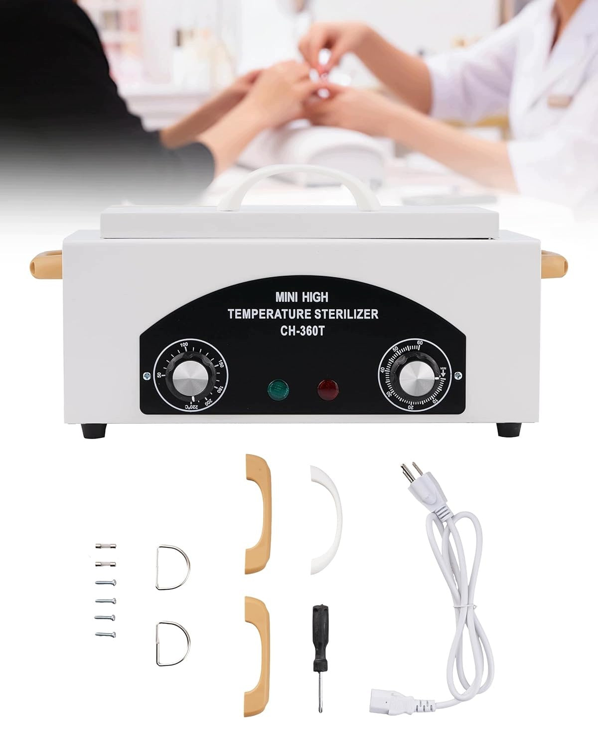 Nail Tools Sterilizer High Temperature 300W, Dry Warm