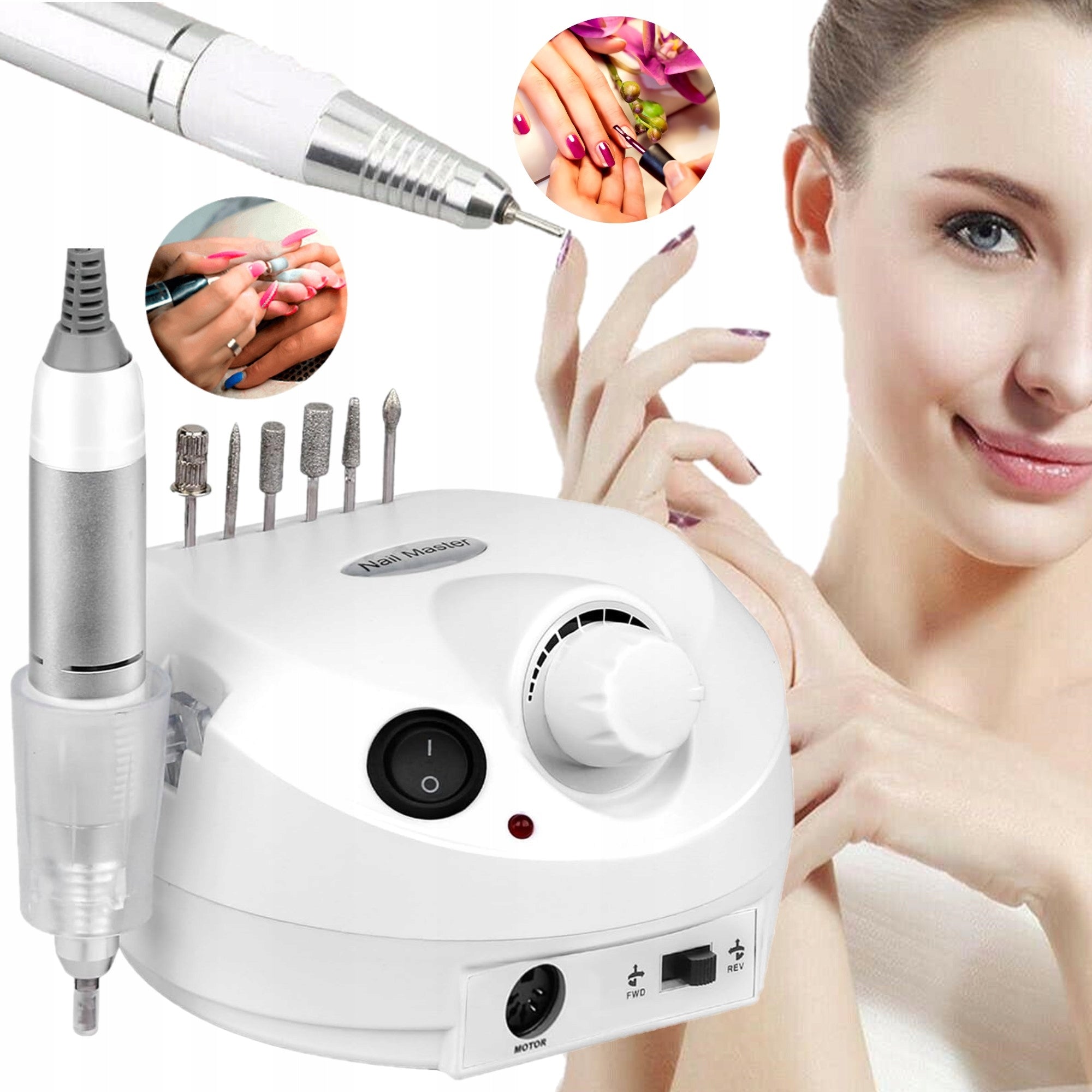 Nail milling machine professional manicure pedicure 65W cutters eSezam