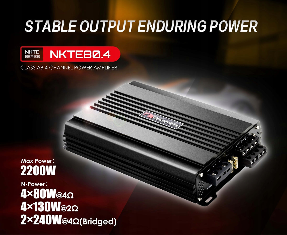 Nakamichi NKTE80.4 CLASS AB POWER AMPLIFIER, 4-CHANNEL