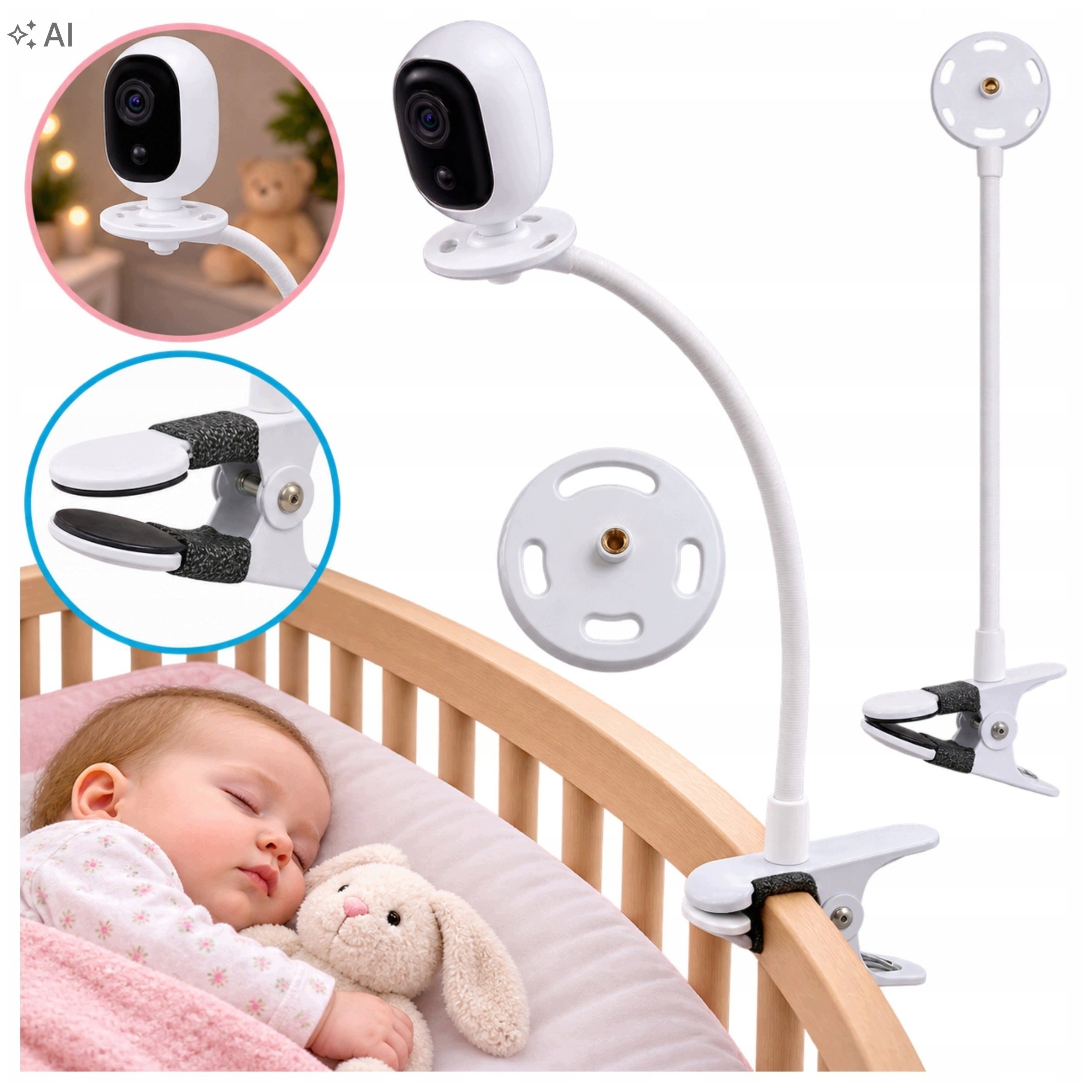Nanny Holder Electronic Buckle Camera Monitor Stand