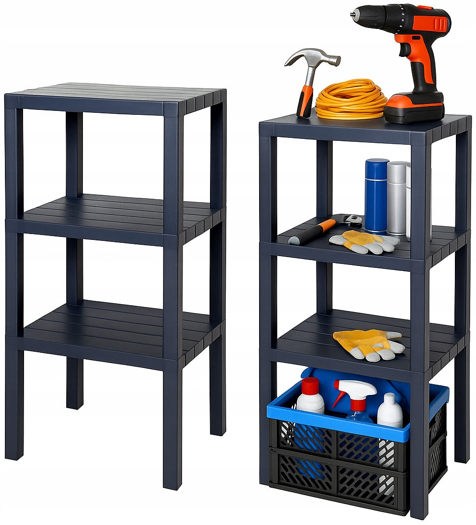 Narrow Bookcase Spacious 3 Tier Grey For Home Kitchen Living Room Bathroom