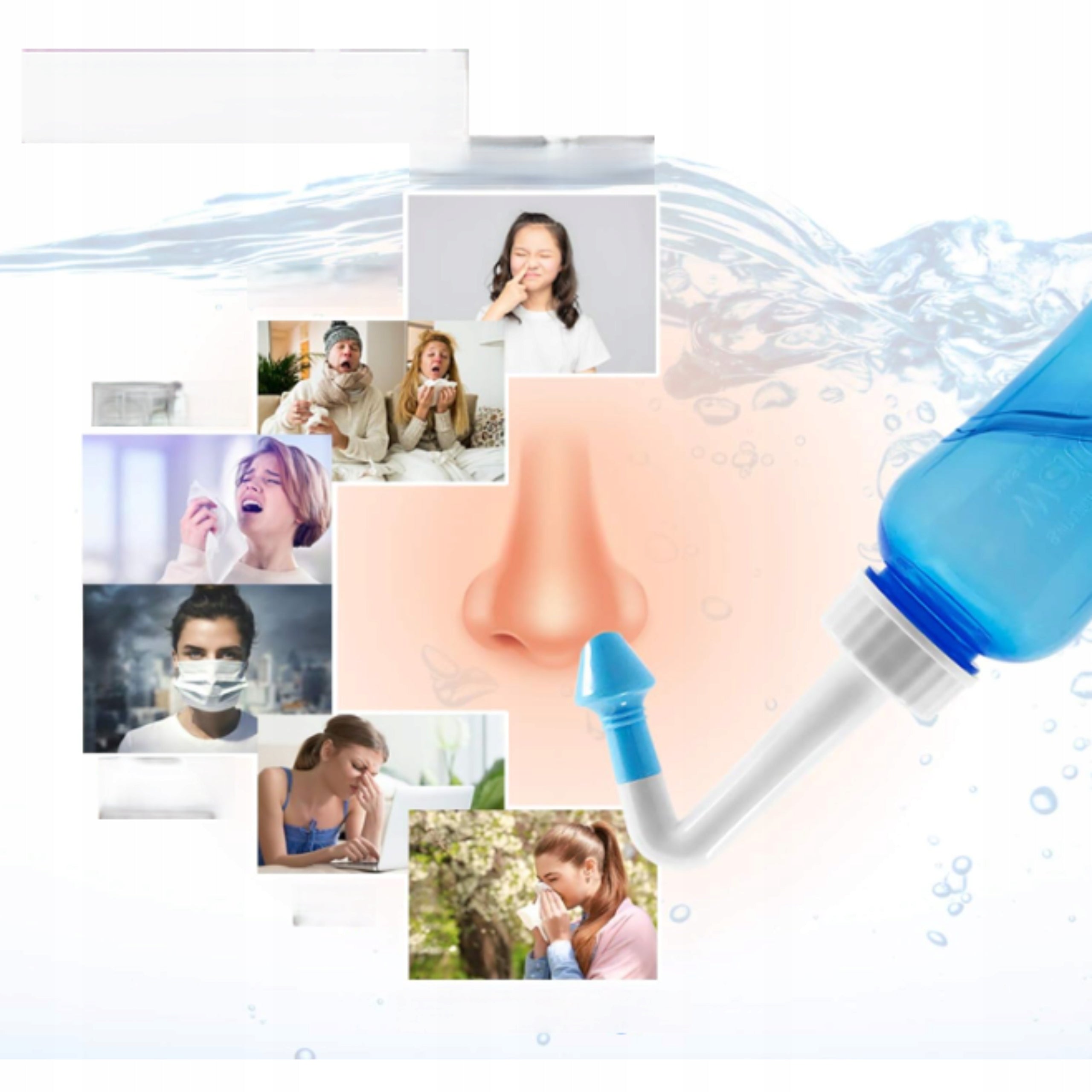 Nasal Irrigator For Adult Children Sinus Rinse Kit Aspirator Medical device no