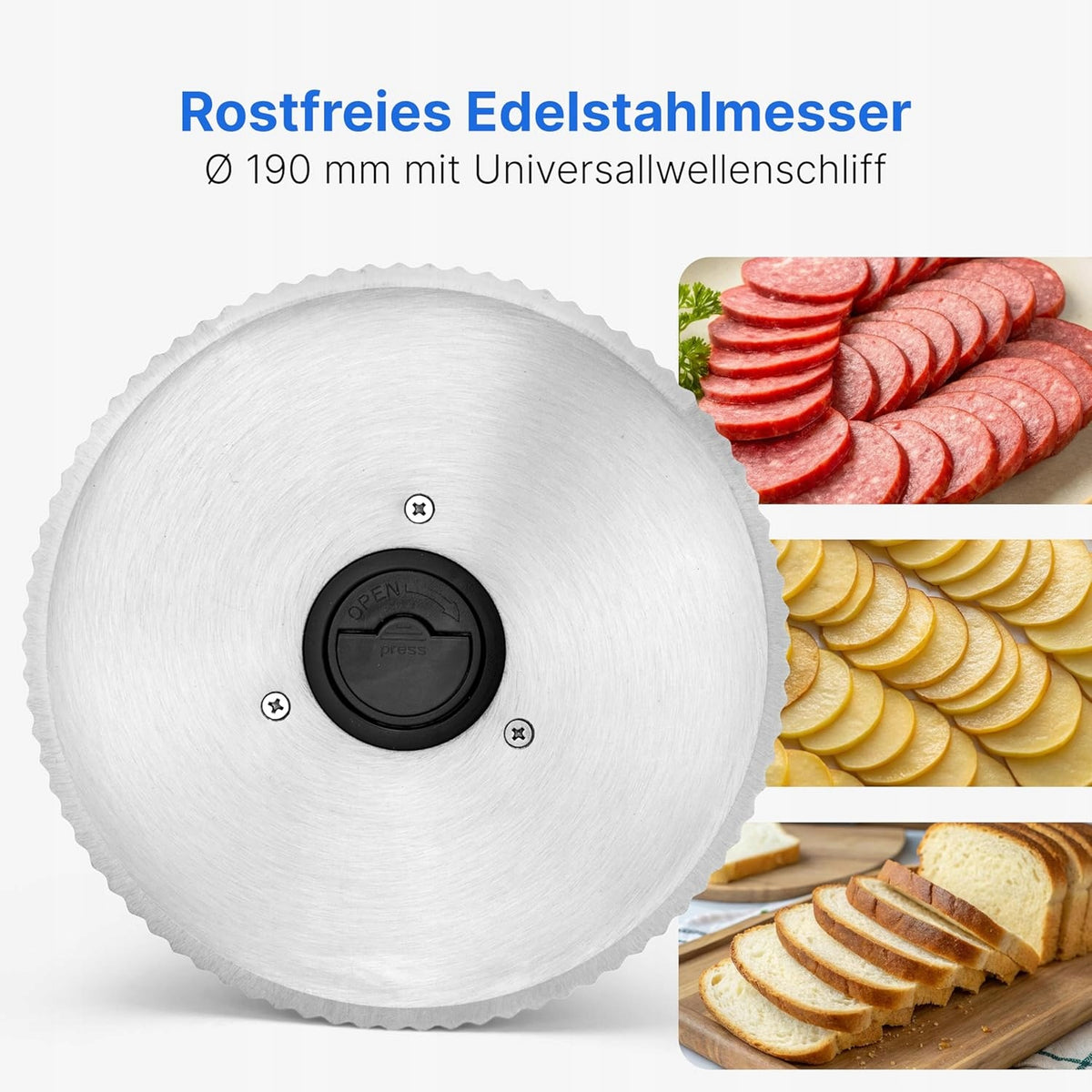 Nastaviteľný krájač na chlieb 0–15 mm FOHERE Manufacturer code KRAJALNICA UNIWERSALNA DO CHLEBA BEZPIECZNA