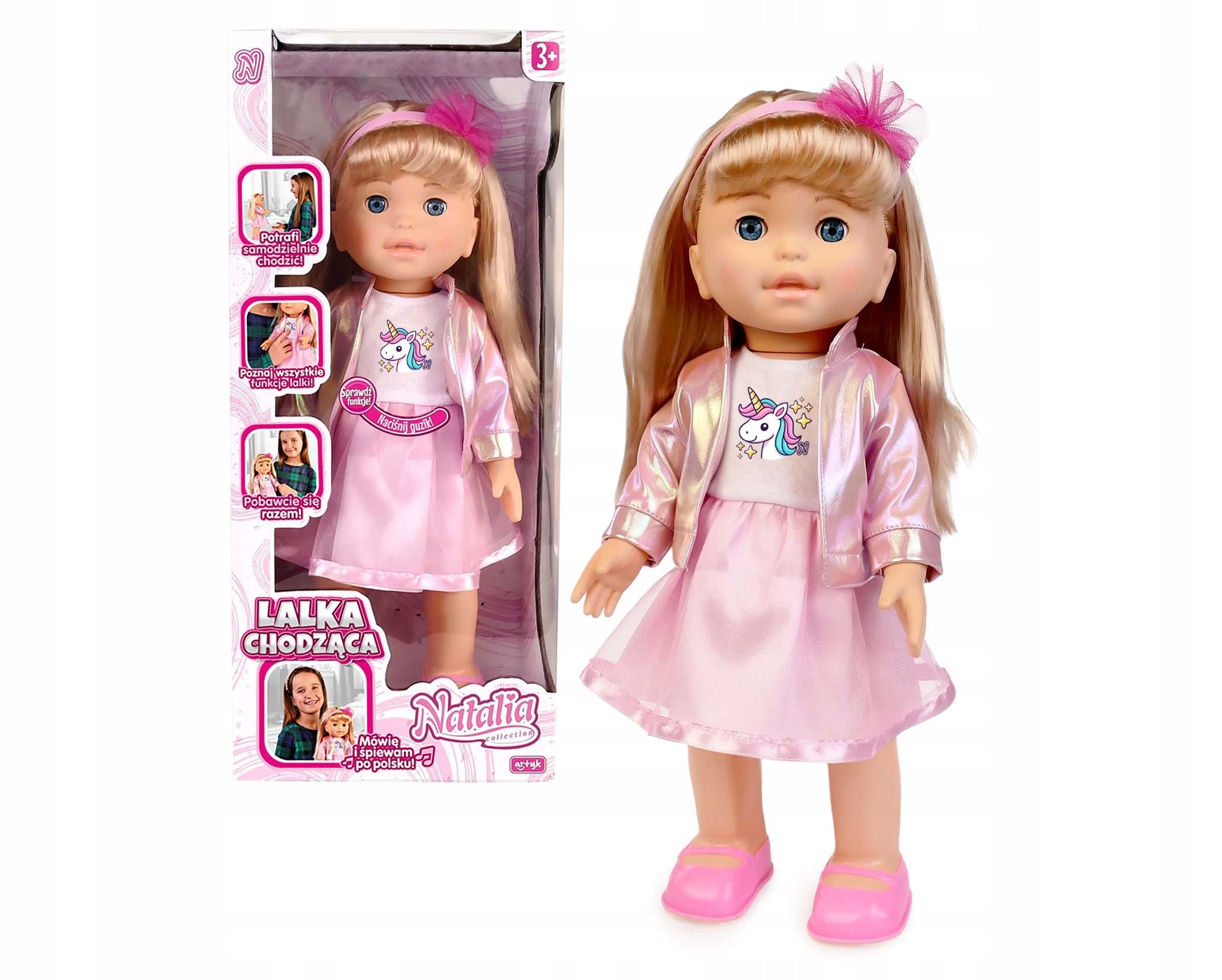 Natalia Interactive doll walks sings songs says in Polish 40cm Manufacturer code Interaktywna lalka chodząca śpiewa mówi