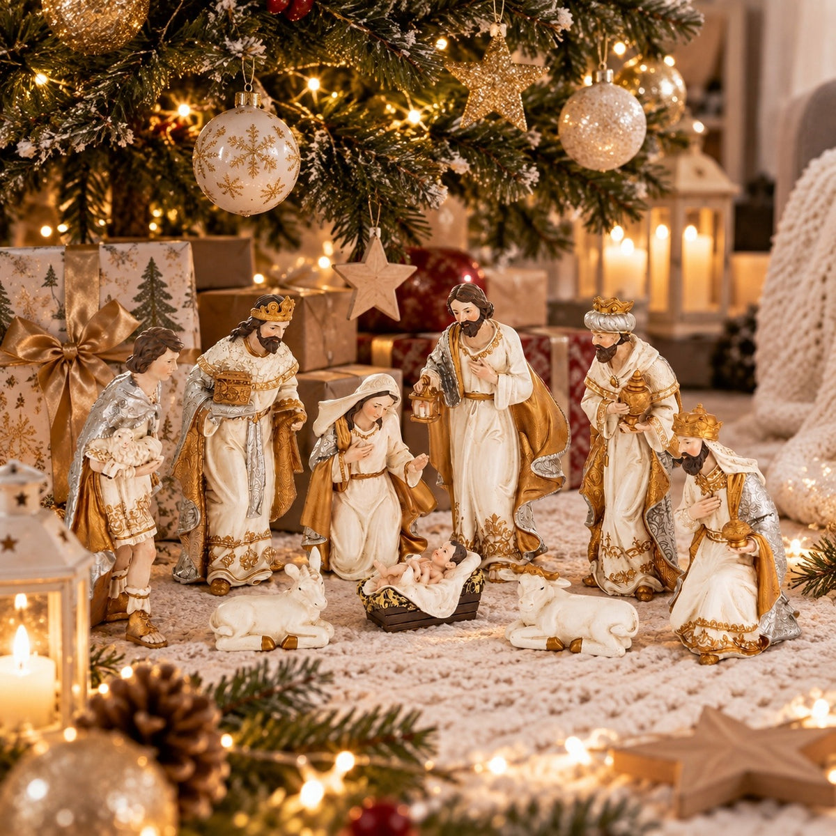 Nativity scene Figurines holy family stable 17x43 cm Manufacturer code 172583