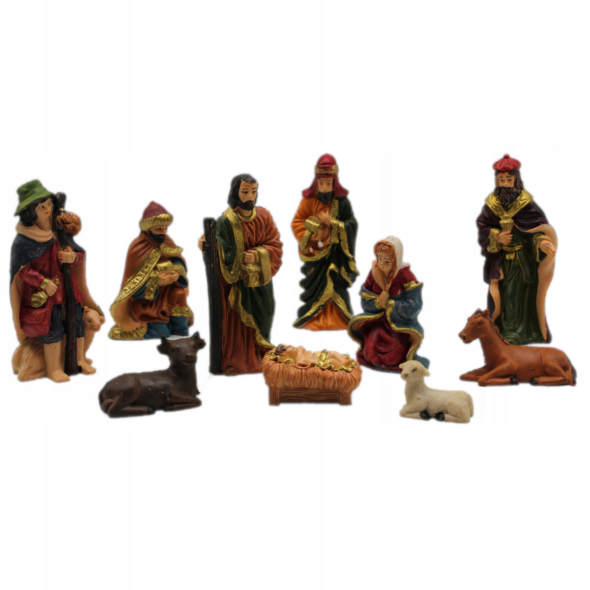 Nativity scene, figurines, 10 elements, Christmas