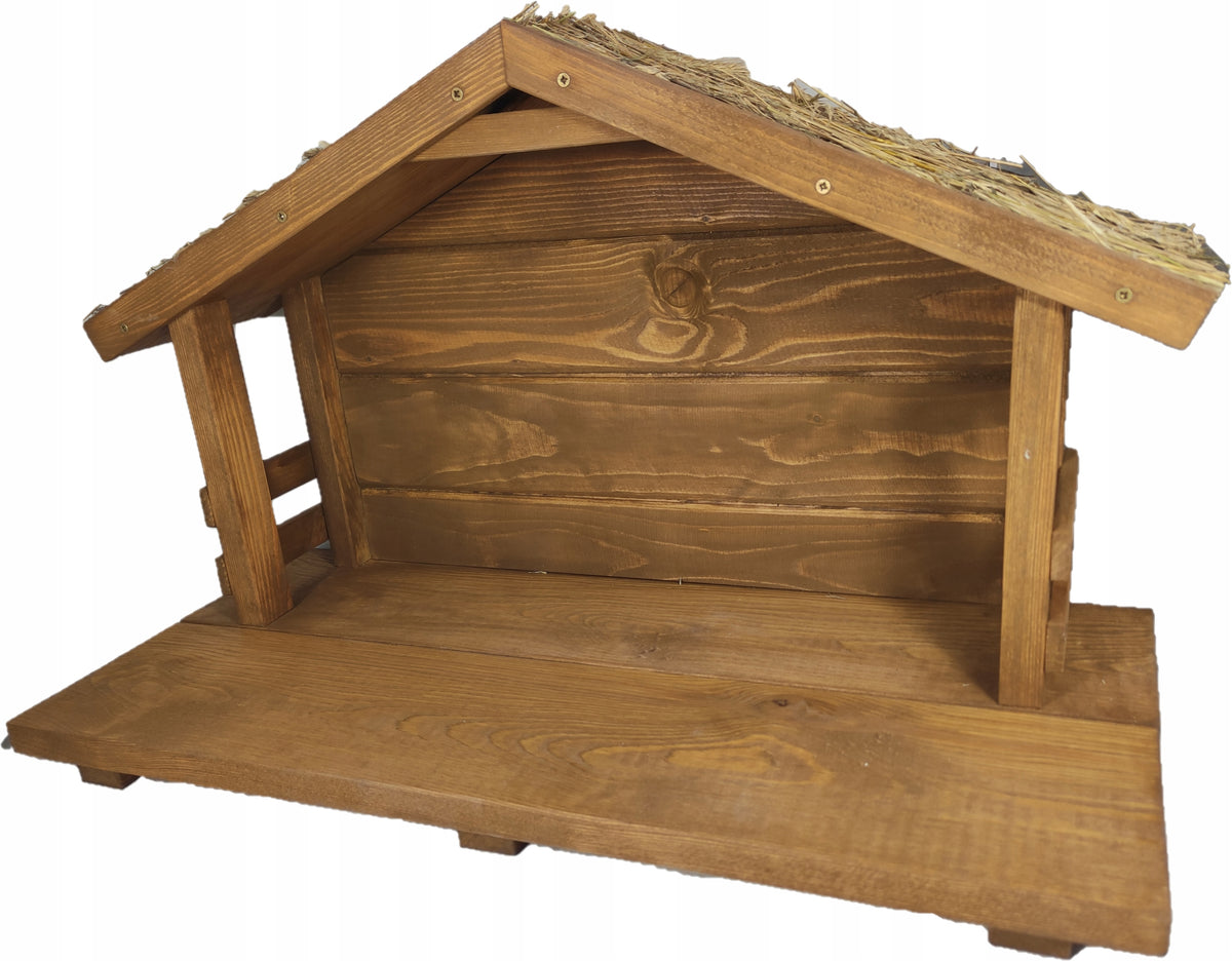 Nativity scene large wooden 67x41x30 figurines high stable
