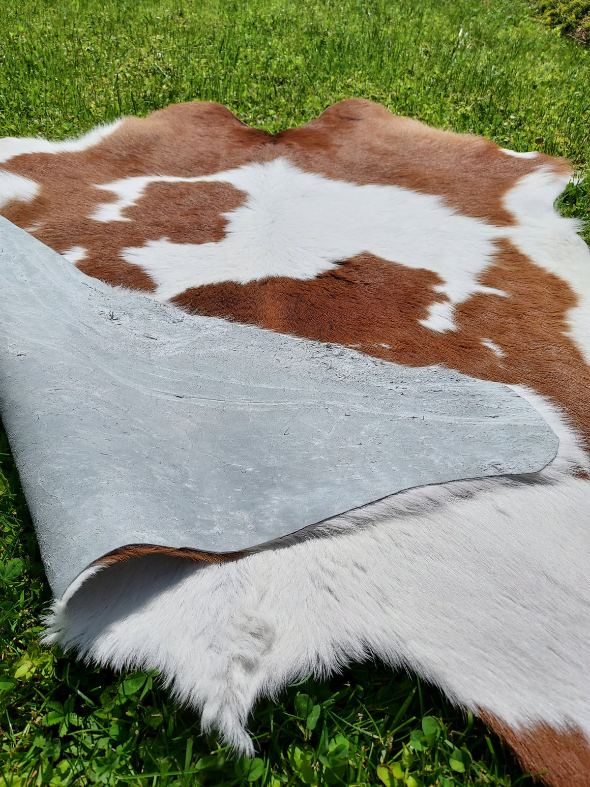 Natural Calf Leather Decorative Cow Leather Carpet Rug Brand no brand