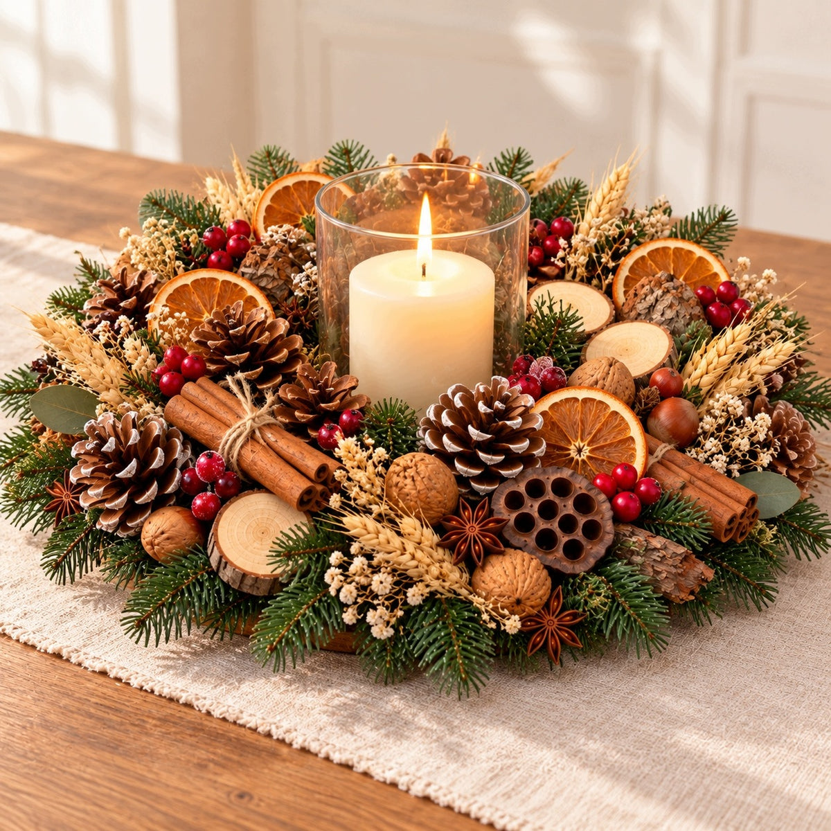 Natural DIY Kit for Making Christmas Wreath – Straw Base Packaging status original