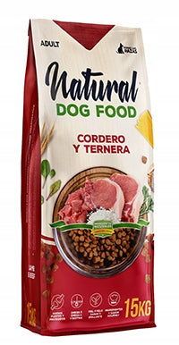Natural Dog Food 15kg. 62% meat - No chicken