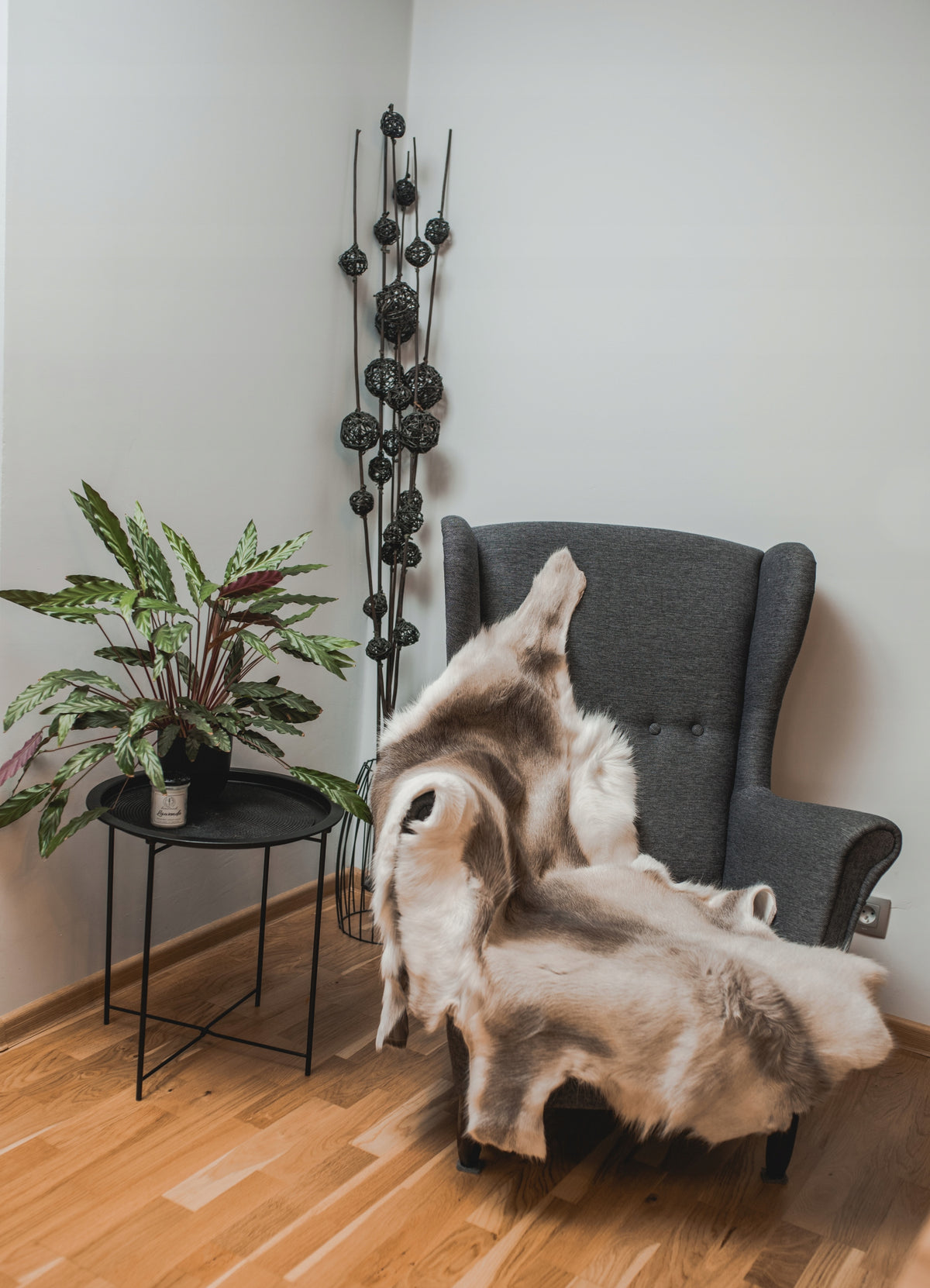 Natural Leather with Reindeer Decorative Leather with Scandinavian Reindeer Manufacturer code RE1