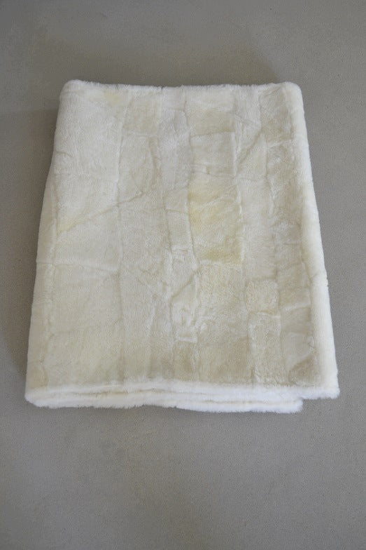 Natural Sheepskin Pled Rug Bedspread – Bright